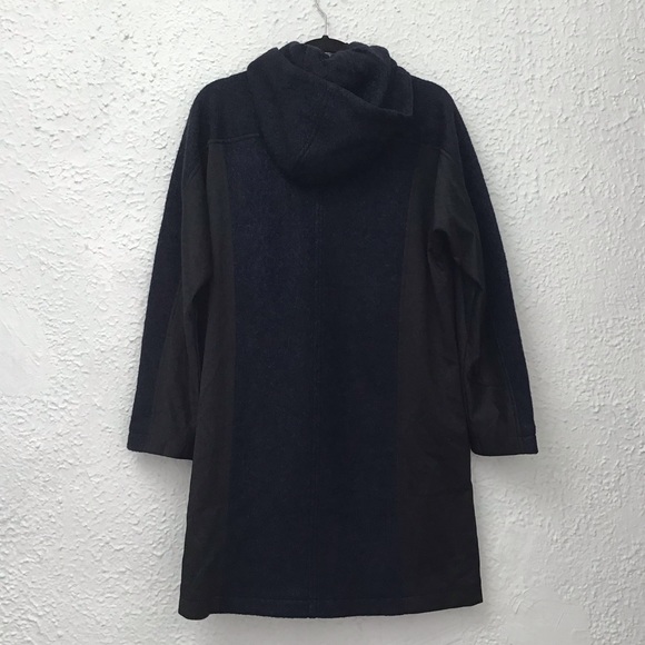 NWT QUINN Wool Brooke Stadium Coat in Navy - Picture 5 of 6